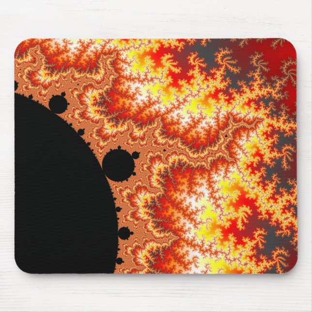 Flammen Sun - Fraktal Mousepad (Vorne)