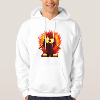 Flammen Tux (Pinguin-Fackel) Hoodie