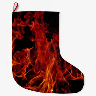Flammen und Strumpf Großer Weihnachtsstrumpf