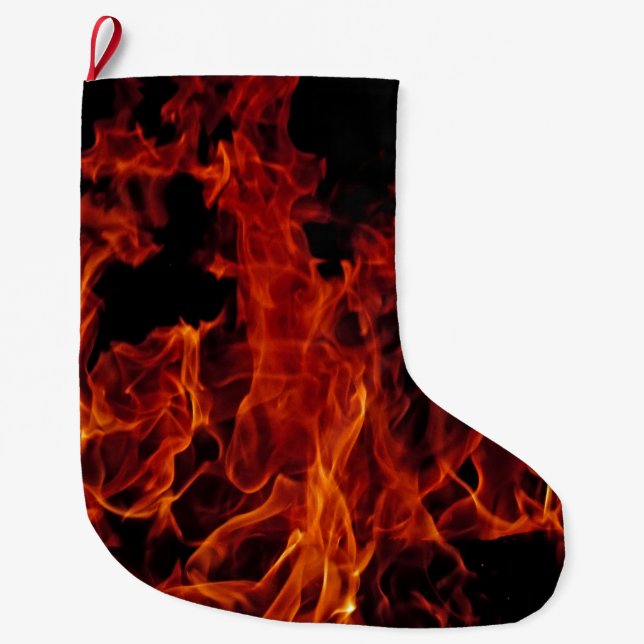 Flammen und Strumpf Großer Weihnachtsstrumpf (Vorderseite)