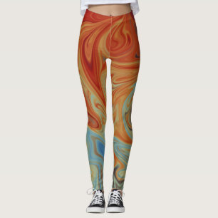 Flammen und Wasserabstrakte Gestaltung Beste Kun Leggings