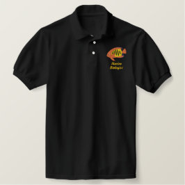 Flammenangan besticktes Shirt (Polo-Shirt)