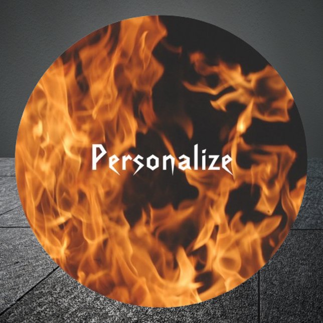 Flammenaufkleber Runder Aufkleber (Flames Sticker)