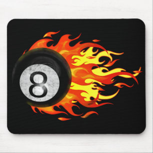 Flammenball 8 mousepad