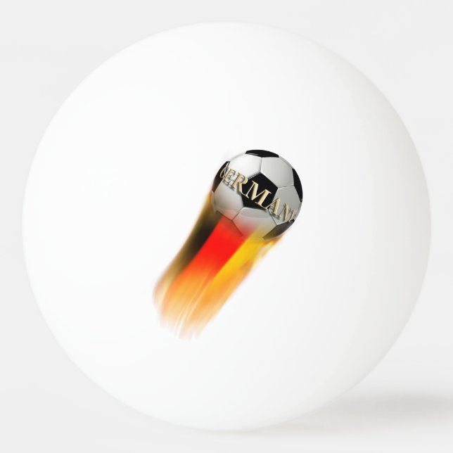 Flammende deutsche Fußballweltmeisterschaft Tischtennisball (Vorderseite)