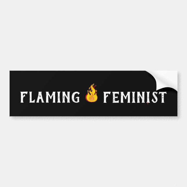Flammende feministische RBG Feminismus Flammen 20  Autoaufkleber (Vorne)
