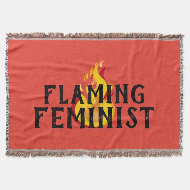 Flammende feministische RBG Feminismus Flammen 20 Decke (Vorderseite)
