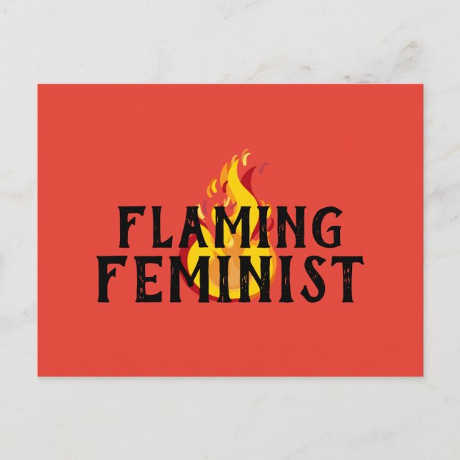 Flammende feministische RBG Feminismus Flammen 20  Postkarte (Vorderseite)