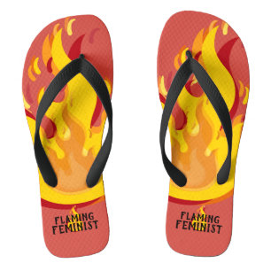 Flammende feministische RBG Ginsburg Feminismus Fl Flip Flops