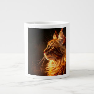 Flammende Katze Jumbo-Tasse