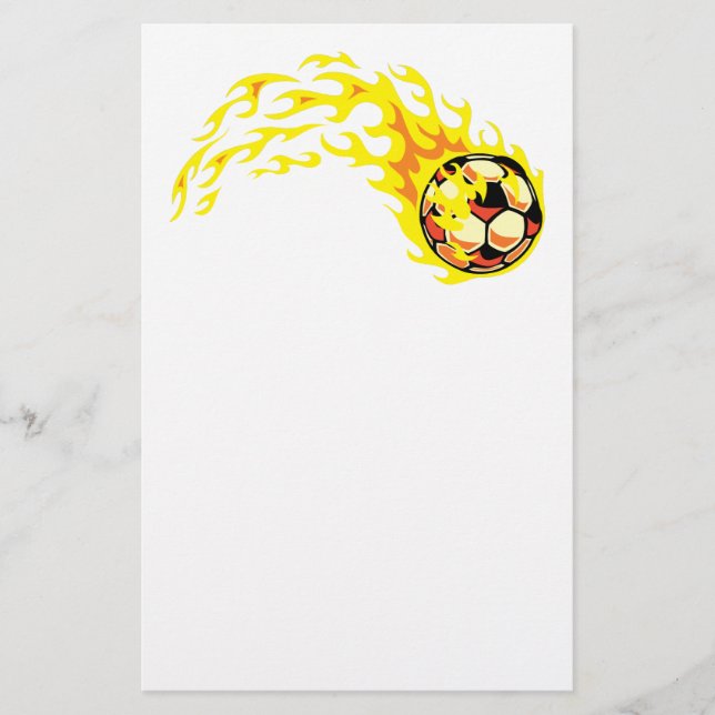 Flammender Fußball Flyer (Vorne)