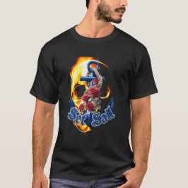Flammender Piratenschädel Privateer T-Shirt