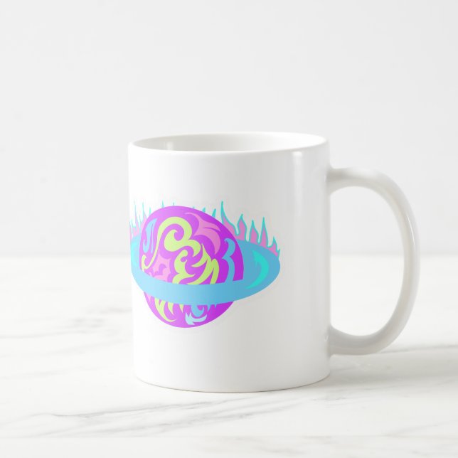 Flammender Saturn! Kaffeetasse (Rechts)