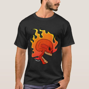 Flammender Schädel T-Shirt