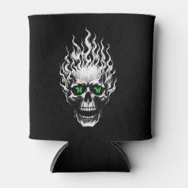 Flammender Totenkopf Personalisiert Dosenkühler