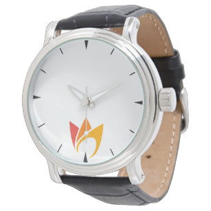 Flammendes Feuer (orange bis rote Flammen) Armbanduhr