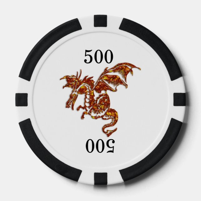 Flammendrache Pokerchips (Vorderseite)