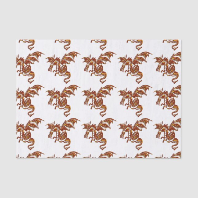 Flammendrache Seidenpapier (Vorderseite)