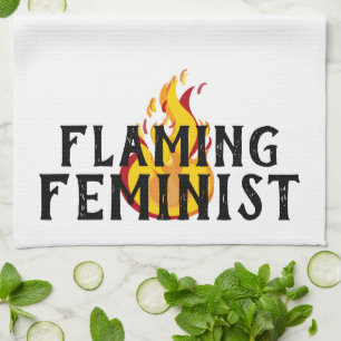 Flammenfeminist RBG Ginsburg Feminismus Flammen 20 Geschirrtuch