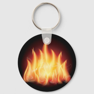 Flammenfeuer am Campfire Schlüsselanhänger