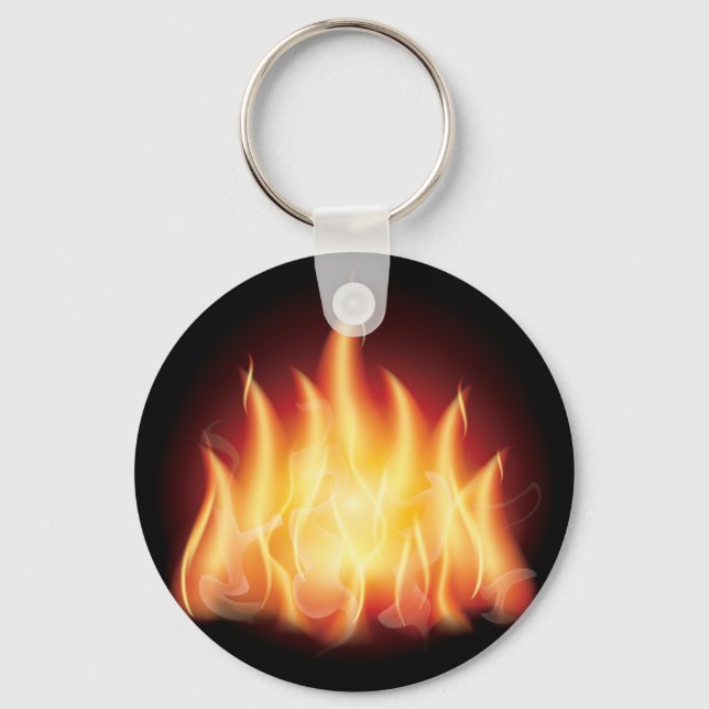 Flammenfeuer am Campfire Schlüsselanhänger (Vorderseite)