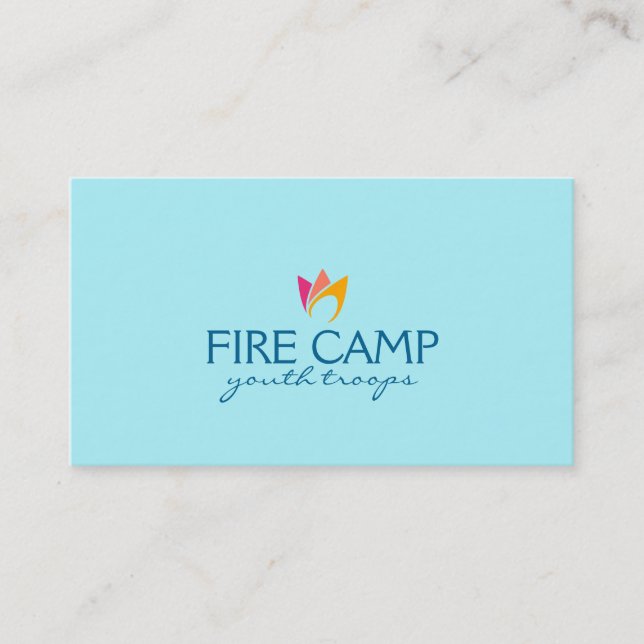 Flammenfeuer (Flammen von orange bis rosa) Visitenkarte (Vorderseite)