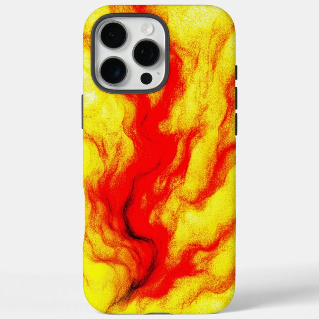 Flammenfluss - Abstraktes Feuer Inspiriert iPhone 16 Pro Max Hülle (Rückseite)