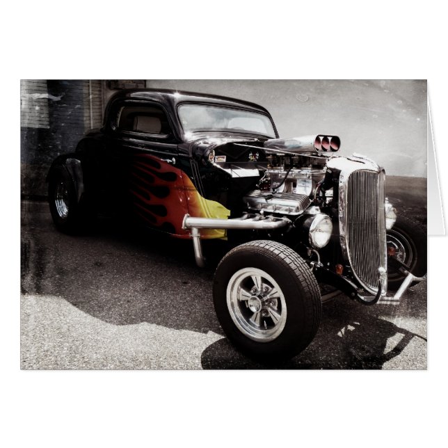 FlammenFrisierte Auto (Vorderseite (Horizontal))