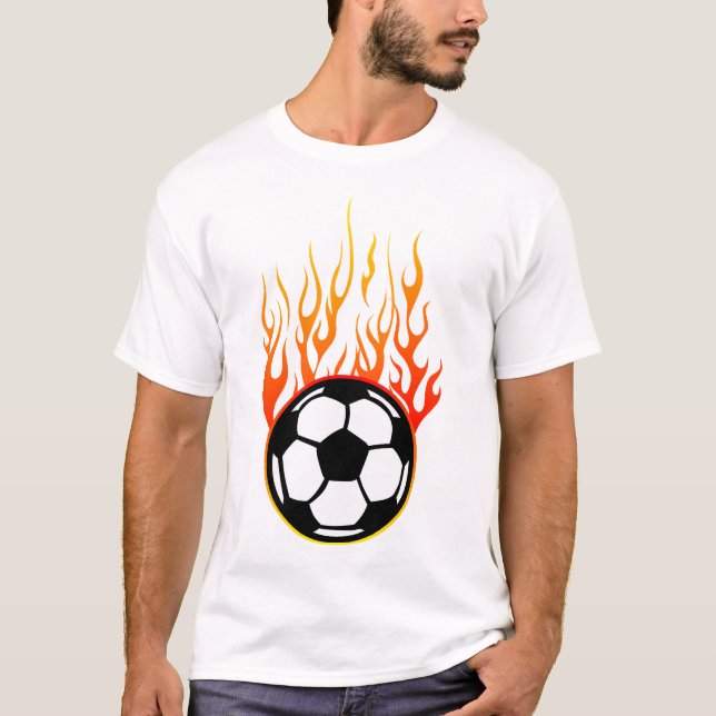 Flammenfußball Logo 3110_A T-Shirt (Vorderseite)
