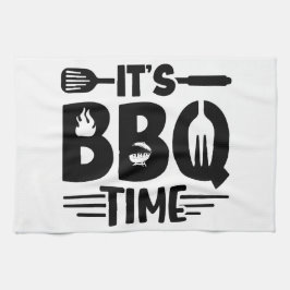 Flammengegrillte Freude Geschirrtuch