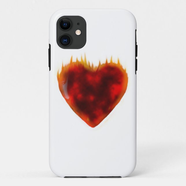 Flammenherz Case-Mate iPhone Hülle (Rückseite)