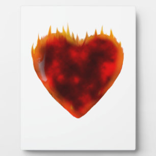 Flammenherz Fotoplatte