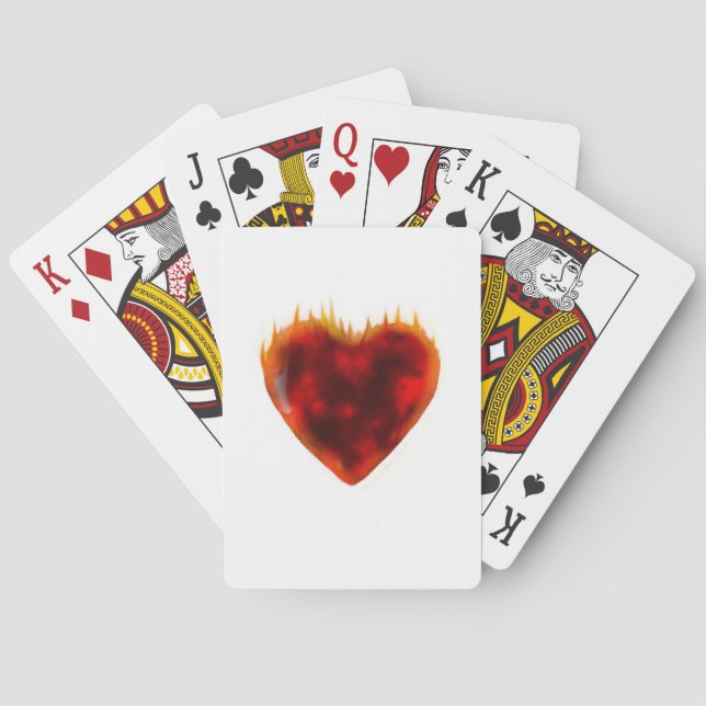Flammenherz Spielkarten (Rückseite)