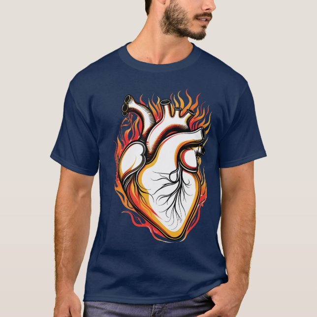 Flammenherz T-Shirt (Vorderseite)