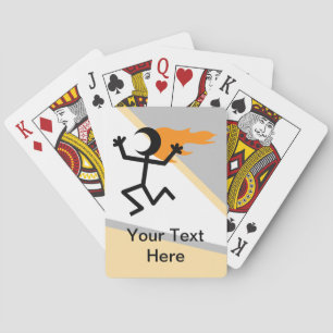 Flammenkopf Stickman Spielkarten