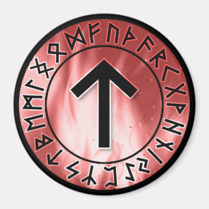 Flammenlaufe, rot [17]. Tiwaz] Magnet