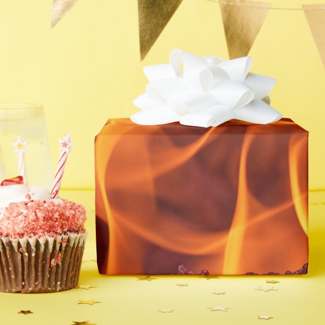 Flammenmakro Geschenkpapier (Geburtstagsparty)