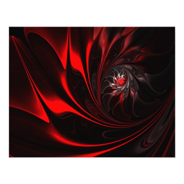 Flammenroter Abstrakter Strudel Fotodruck (Vorne)