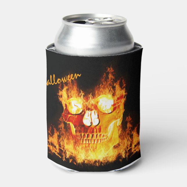 Flammenschädel Dosenkühler (Kanne Vorderseite)