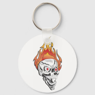 Flammenschädel Schlüsselanhänger