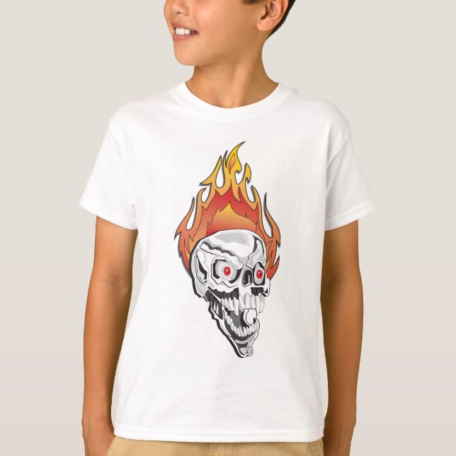Flammenschädel T-Shirt (Vorderseite)