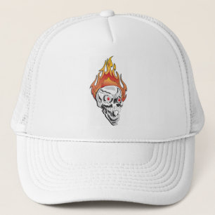 Flammenschädel Truckerkappe