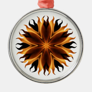 Flammenschmuck Silbernes Ornament