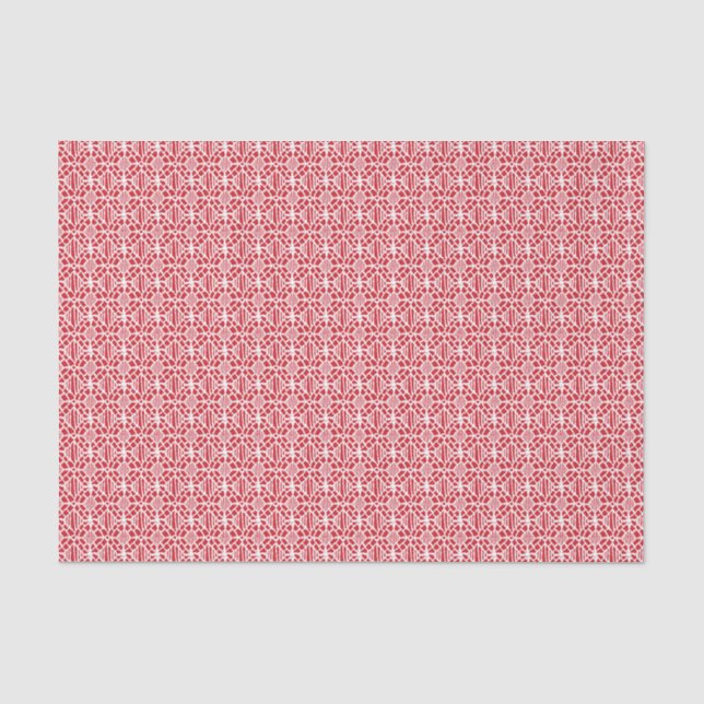 Flammenskarlett mit weißem Crochet-Spitzentyp Seidenpapier (Vorderseite)