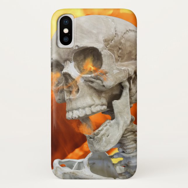 Flammenskelett Case-Mate iPhone Hülle (Rückseite)