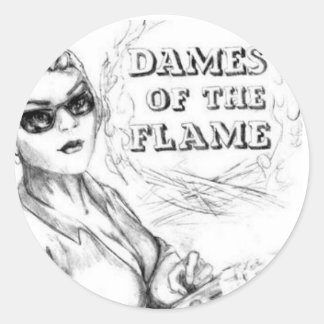 Flammenspiele Runder Aufkleber
