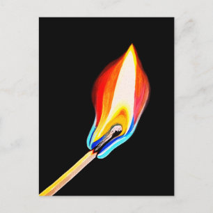 Flammensymbol für Leidenschaft, Energie & Kreativi Postkarte