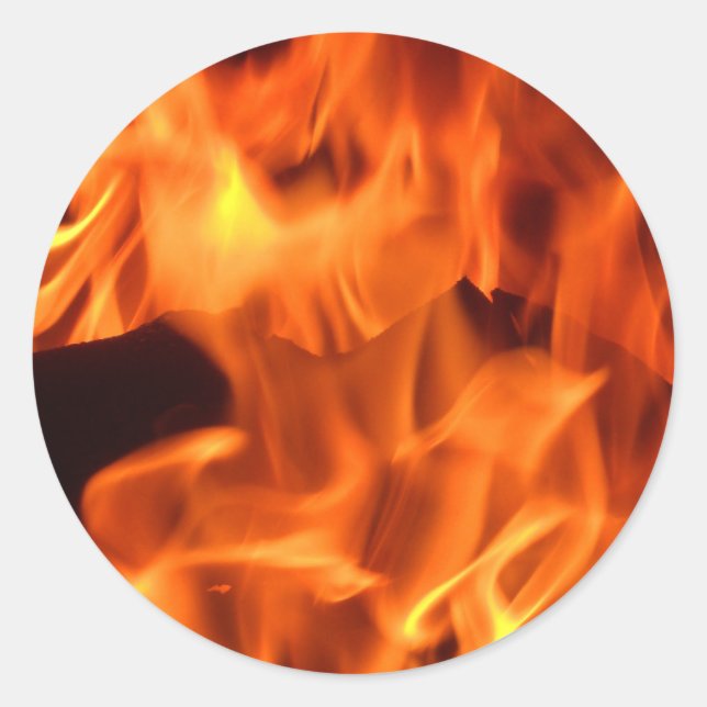 Flammentanz Runder Aufkleber (Vorderseite)