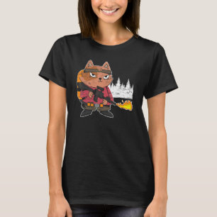 Flammenwerfer   Flamethrower Heiß Brennen Katze T-Shirt
