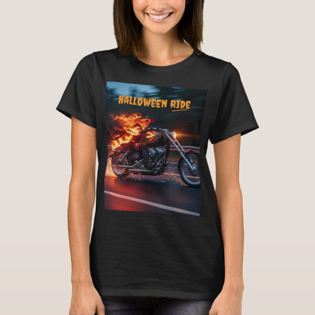 Flammenzunge auf Motorrädern T-Shirt (Vorderseite)